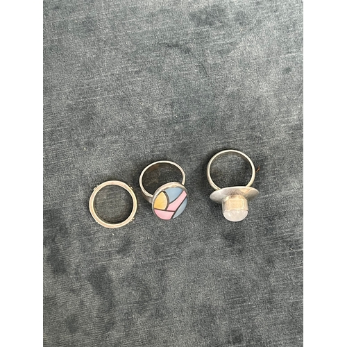 632 - 3 x Silver rings