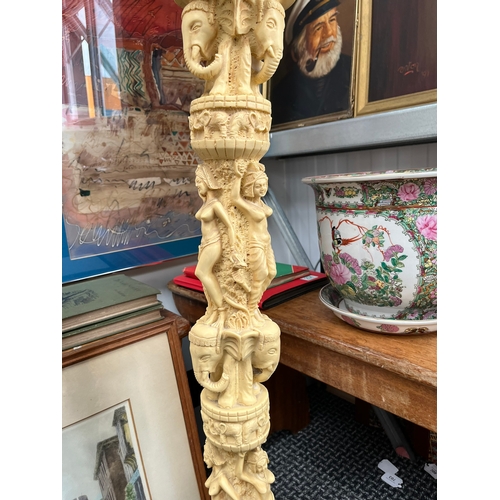 429 - Resin carved pedestal stand