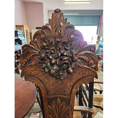 36 - Antique carved Sgabello chair