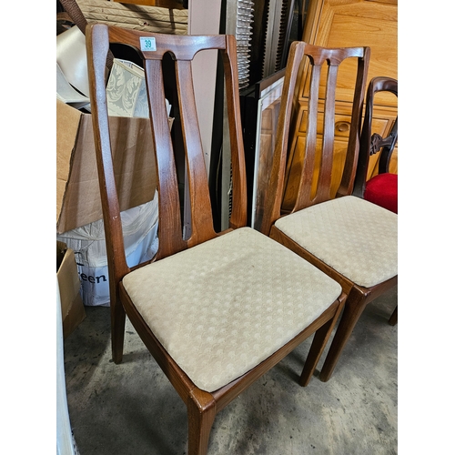 39 - 2 x Nathan retro chairs