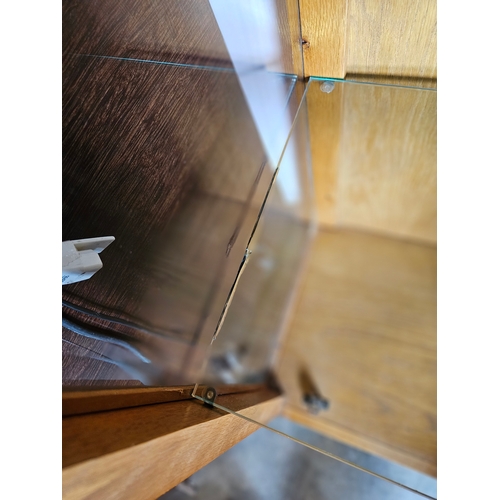 85 - Modern oak display cabinet