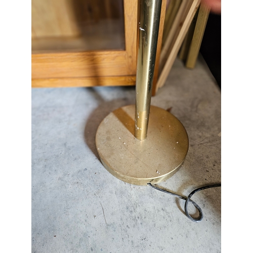 86 - Heavy brass floor standing lamp