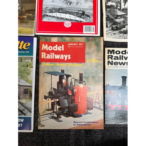 523 - Large amount of vintage railway model magazines. 13 full boxes in total. 

We we estimate that each ... 