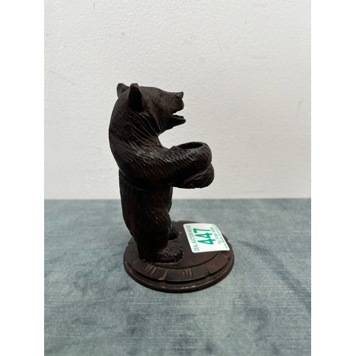 447 - Small black forest carved bear