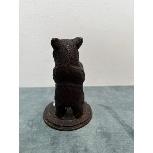 447 - Small black forest carved bear