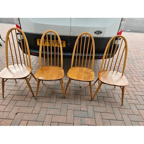 1 - 4 x Blonde Ercol Windsor dining chairs