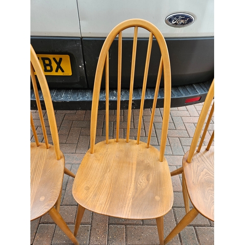 1 - 4 x Blonde Ercol Windsor dining chairs