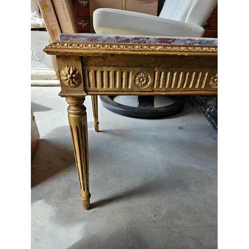 11 - Marble and gold gilt coffee table