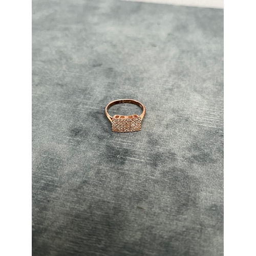 637 - Ladies silver and CZ ring