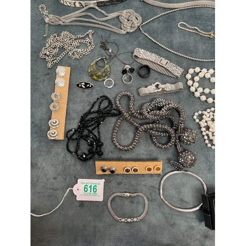 616 - Large bag of various costume jewelry