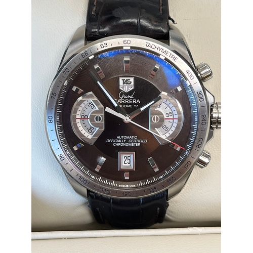 621 - Tag Heuer Grand Carrera Calibre 17 automatic wristwatch - CAV511E