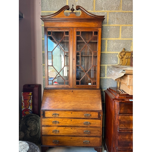 4 - Antique glazed mahogany bookcase