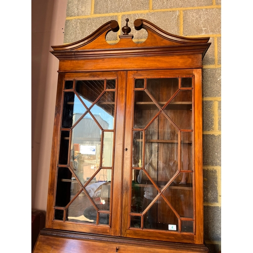 4 - Antique glazed mahogany bookcase