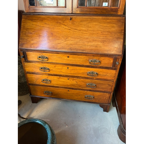 4 - Antique glazed mahogany bookcase