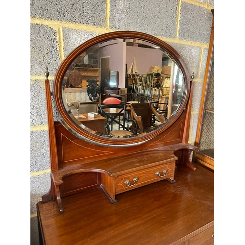 6 - Edwardian chest of drawers with dressing mirror