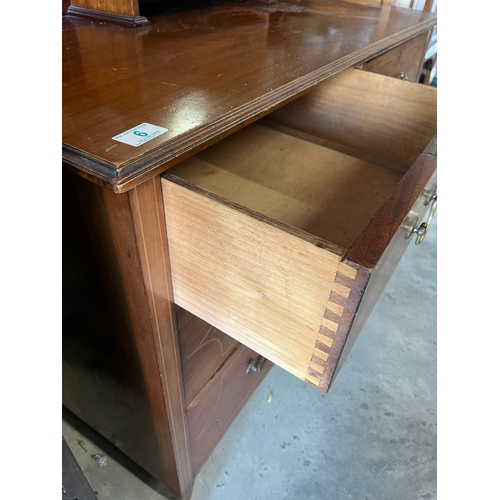 6 - Edwardian chest of drawers with dressing mirror