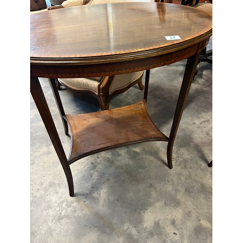 24 - Oval Edwardian side table