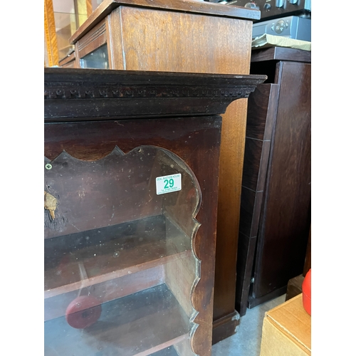 29 - Small glazed wall hanging cabinet