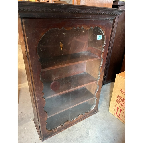 29 - Small glazed wall hanging cabinet