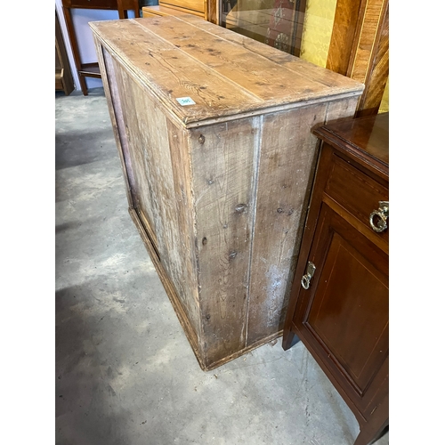 36 - Antique pine cupboard with sliding doors