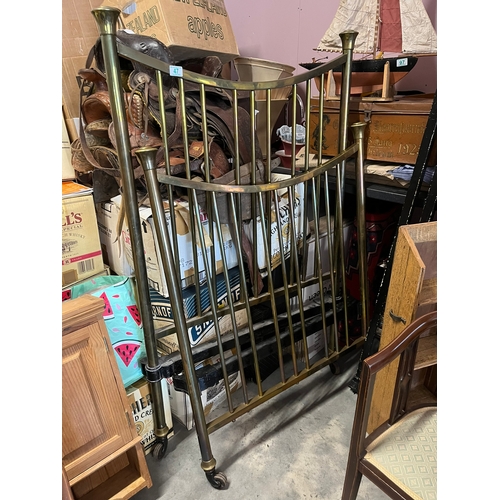 47 - Antique brass single bed