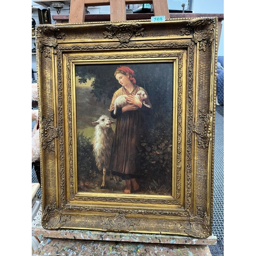 769 - After William Adolphe Bouguereau
The Shepherdess - Oleograph