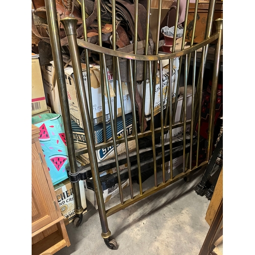 47 - Antique brass single bed