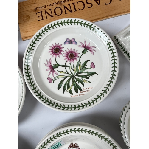 208 - Large collection of portmeirion Botanic Garden plates and bowls 

4 x Small bowls
1 x Toast rack
4 x... 