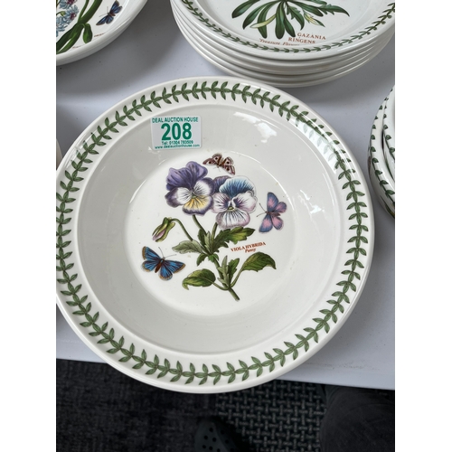 208 - Large collection of portmeirion Botanic Garden plates and bowls 

4 x Small bowls
1 x Toast rack
4 x... 