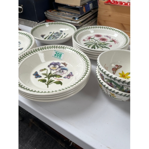 208 - Large collection of portmeirion Botanic Garden plates and bowls 

4 x Small bowls
1 x Toast rack
4 x... 