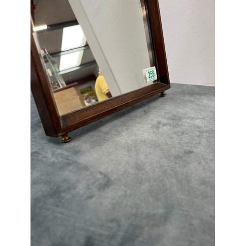 259 - Small tabletop folding mirror