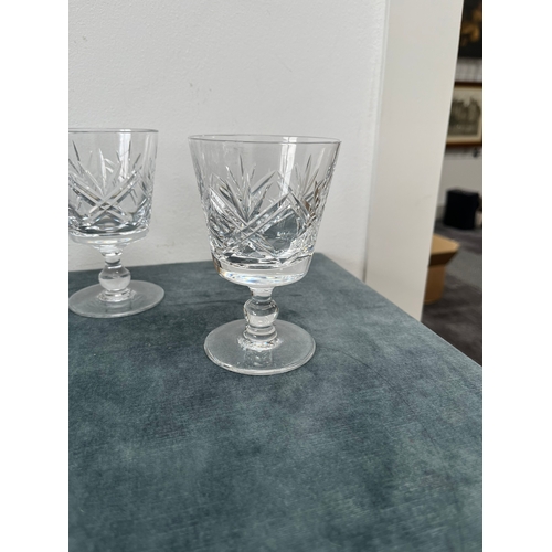 261 - 12 x Thomas Webb signed crystal glasses