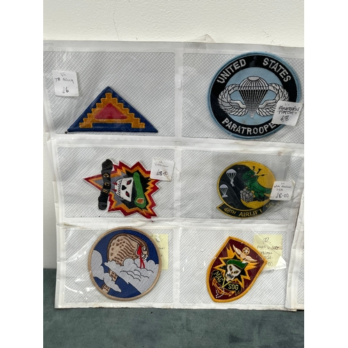 295 - 12 x various American military sew on patches