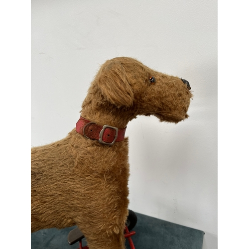 324 - Vintage Tri-Ang - International Model Aircraft Ltd push along mohair dog