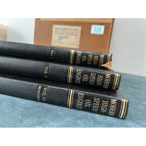 330 - 3 Volume books - Modern High Speed Oil Engines - Caxton - C.W Chapman