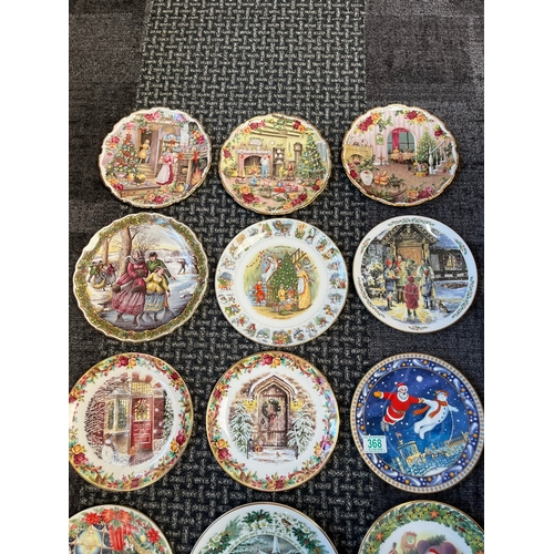 368 - Group of various porcelain Christmas plates