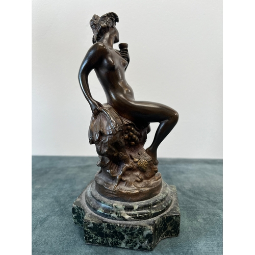 194 - Bronze model of a nude reclining lady - signed H. Capy