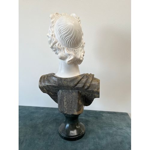 218 - Large Italian Carrera marble carved bust of a man