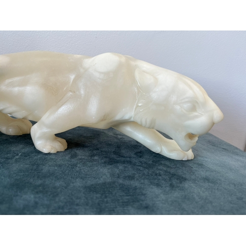 240 - Alabaster carved model of a panther