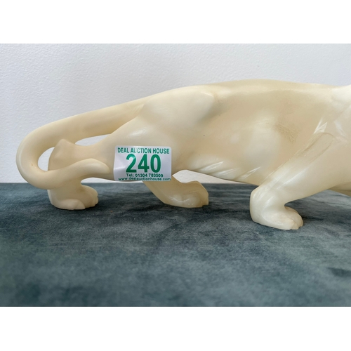 240 - Alabaster carved model of a panther