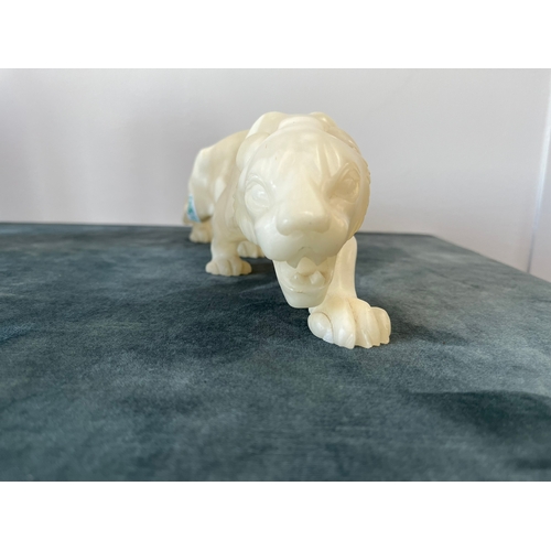 240 - Alabaster carved model of a panther