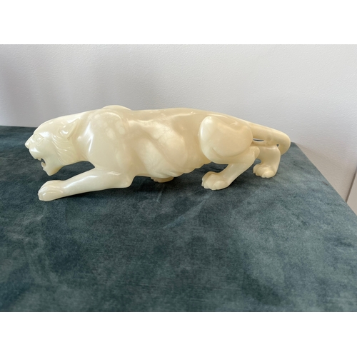 240 - Alabaster carved model of a panther