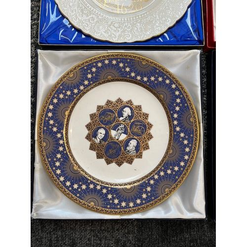 252 - 2 x Spode plates, Royal Worcester cake stand and Coalport plate