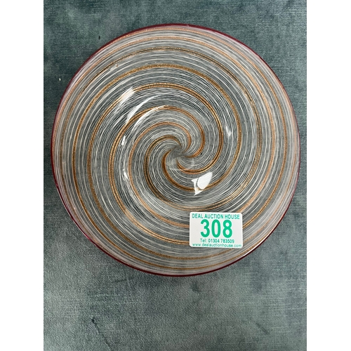 308 - 4 x Murano Venetian plates