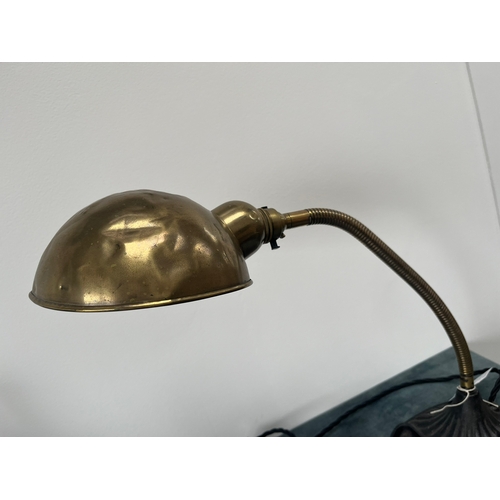 333 - Swan neck table lamp - stamped 