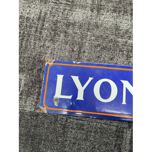 335 - Lyons Tea enamel advertising sign