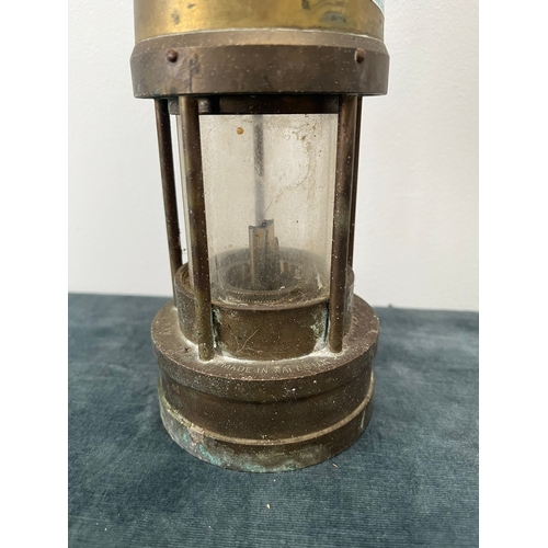 349 - Large brass E. Thomas & Williams Cambrian miners lamp