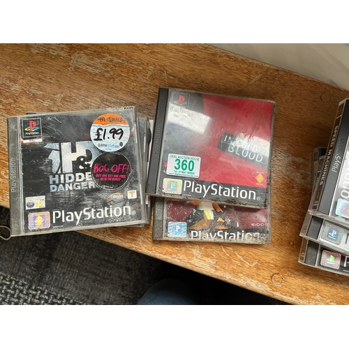 360 - Quantity of PS1 PlayStation 1 games