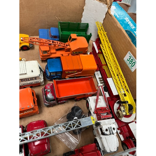 380 - Quantity of cranes ect - including Corgi + Matchbox