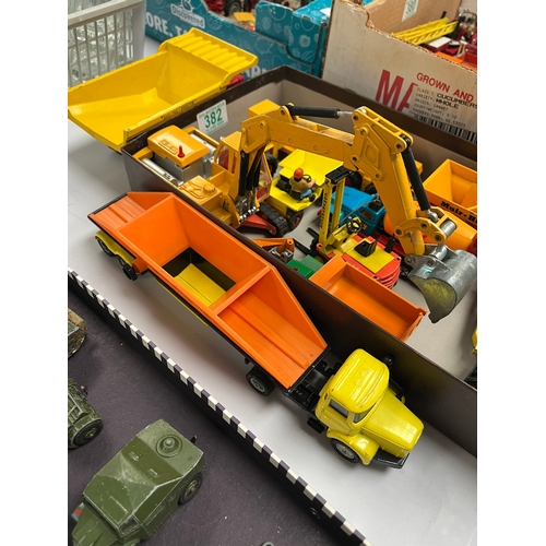 382 - Various construction model cars - including Dinky and Corgi